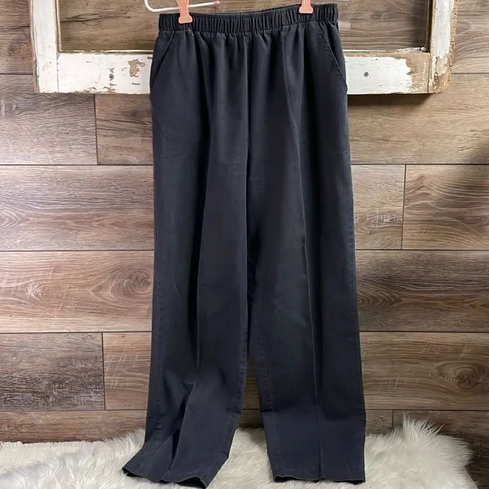 Act III Ladies Black Elastic Waist Pants, Size 12